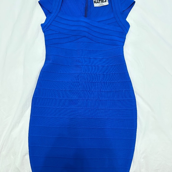 Katie J Royal Blue Bandage Dress - Picture 3 of 3